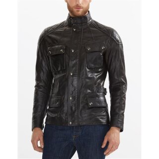 belstaff-jacke-herren-292sxj-1.jpg Belstaff Turner Blouson Man Lederjacke antique schwarz – Bild 1