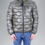 Blauer Herren Daunenjacke, Kurz, Dunkle Olive, S, Slim, Winter, Nylon/100%, Duck Down/90%, Feathers/10% : Amazon.de: Fashion