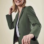 Damen Blazer Olivgrün Premium Regular fit