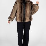 Kurzer Blouson Damen Mixed Brown | Reißverschluss & Eco Leder | PetiteM | Petite M.