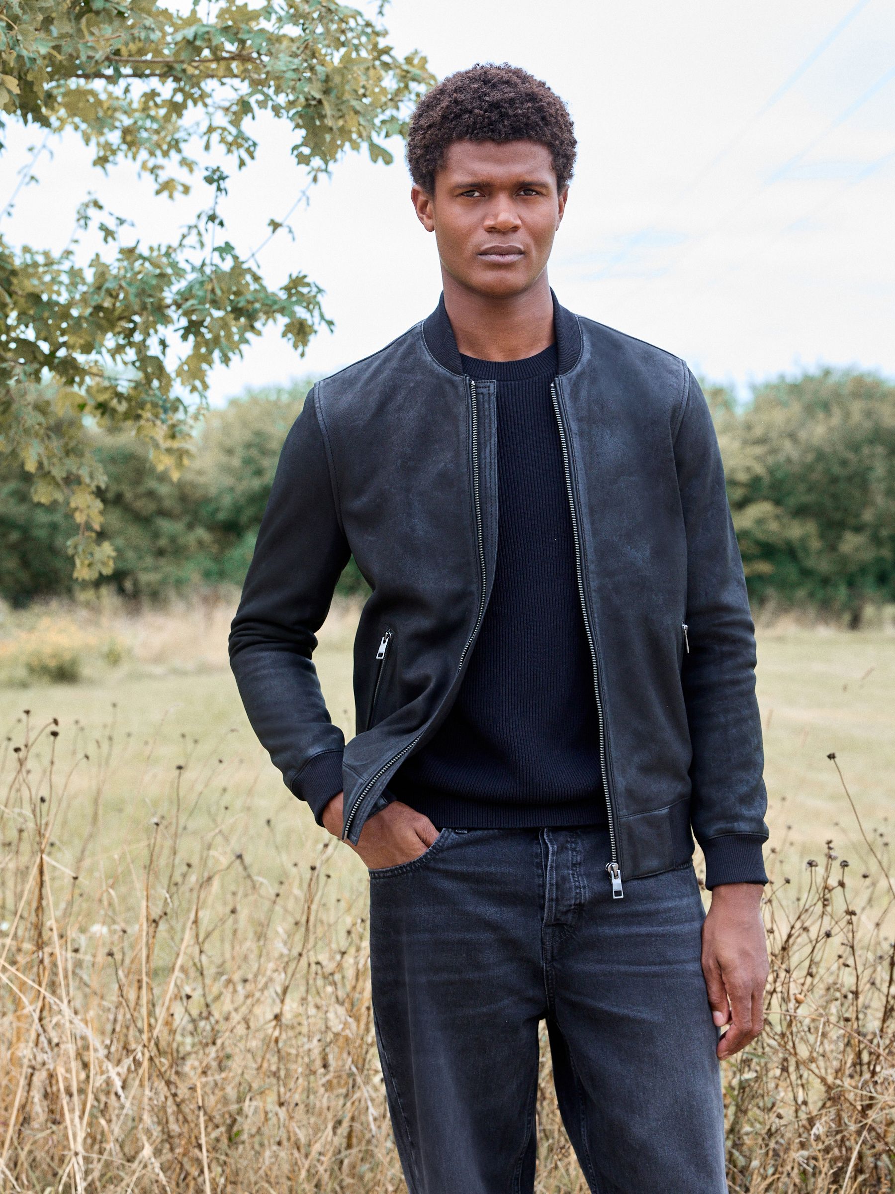bomberjacke-206fab-1.jpg Kaufen Sie Schwarz Nubuk Bomberjacke bei Next Deutschland – Bild 1