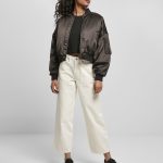 Urban Classics LADIES SHORT OVERSIZED SATIN BOMBER JACKET Bomberjacke black/schwarz Zalando