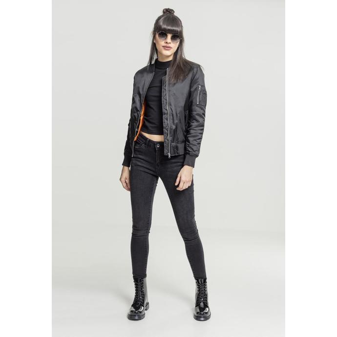 bomberjacke-damen-538ytn-1.jpg Damen Bomberjacke Basic URBAN CLASSICS TB807 black Metalshop.de – Bild 1