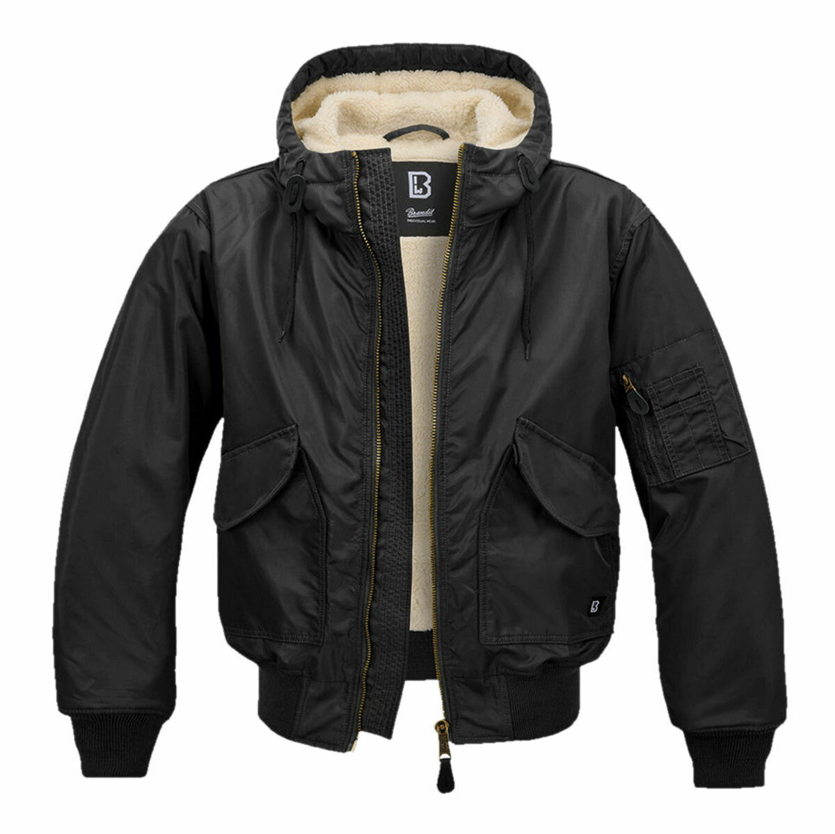bomberjacke-herren-296ccj-1.jpg Herren Bomberjacke (Winter) BRANDIT CWU 3188 black Metalshop.de – Bild 1