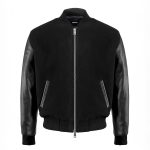 Übergansjacke Bomberjacke Herren Schwarz SQUEQO® Streetwear