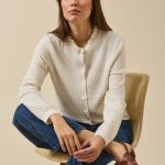 Damen Cardigan aus Bio Baumwolle und Cashmere mit Volants Cyrillus DE