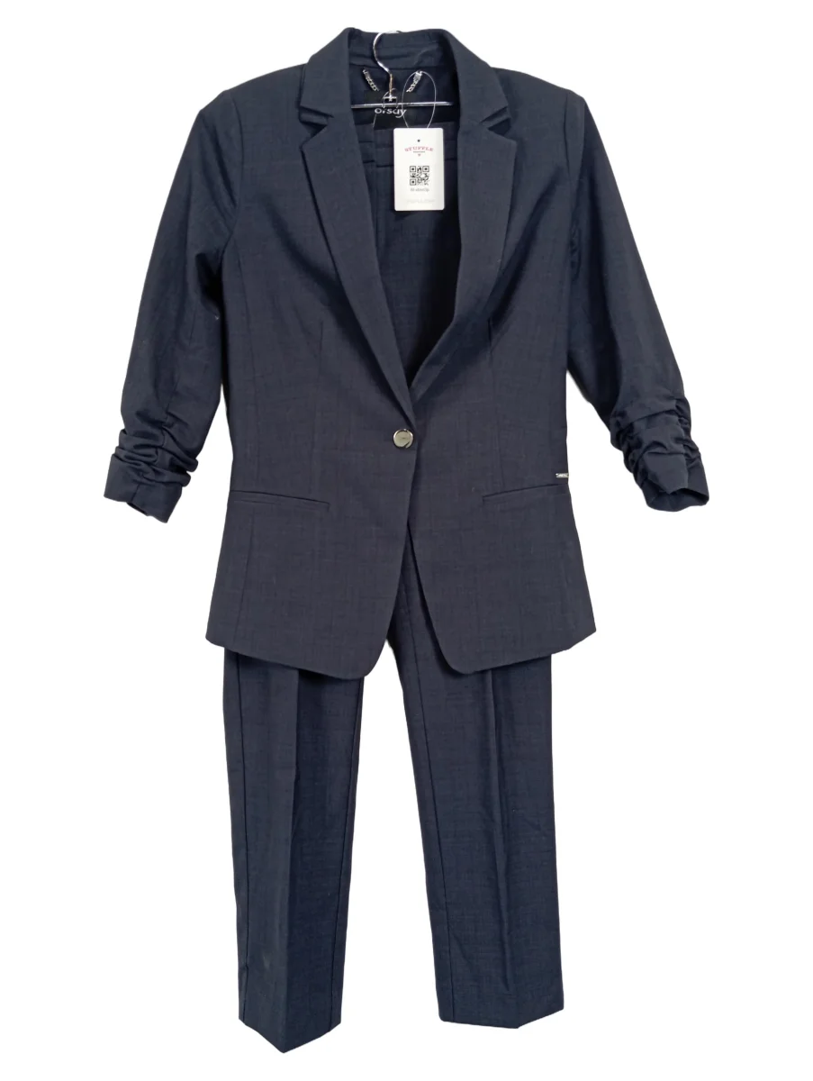 damen-hosenanzug-106pdg.webp ORSAY Damen Hosenanzug Business Gr. 34/XS Blau Blazer Hose – Bild 1