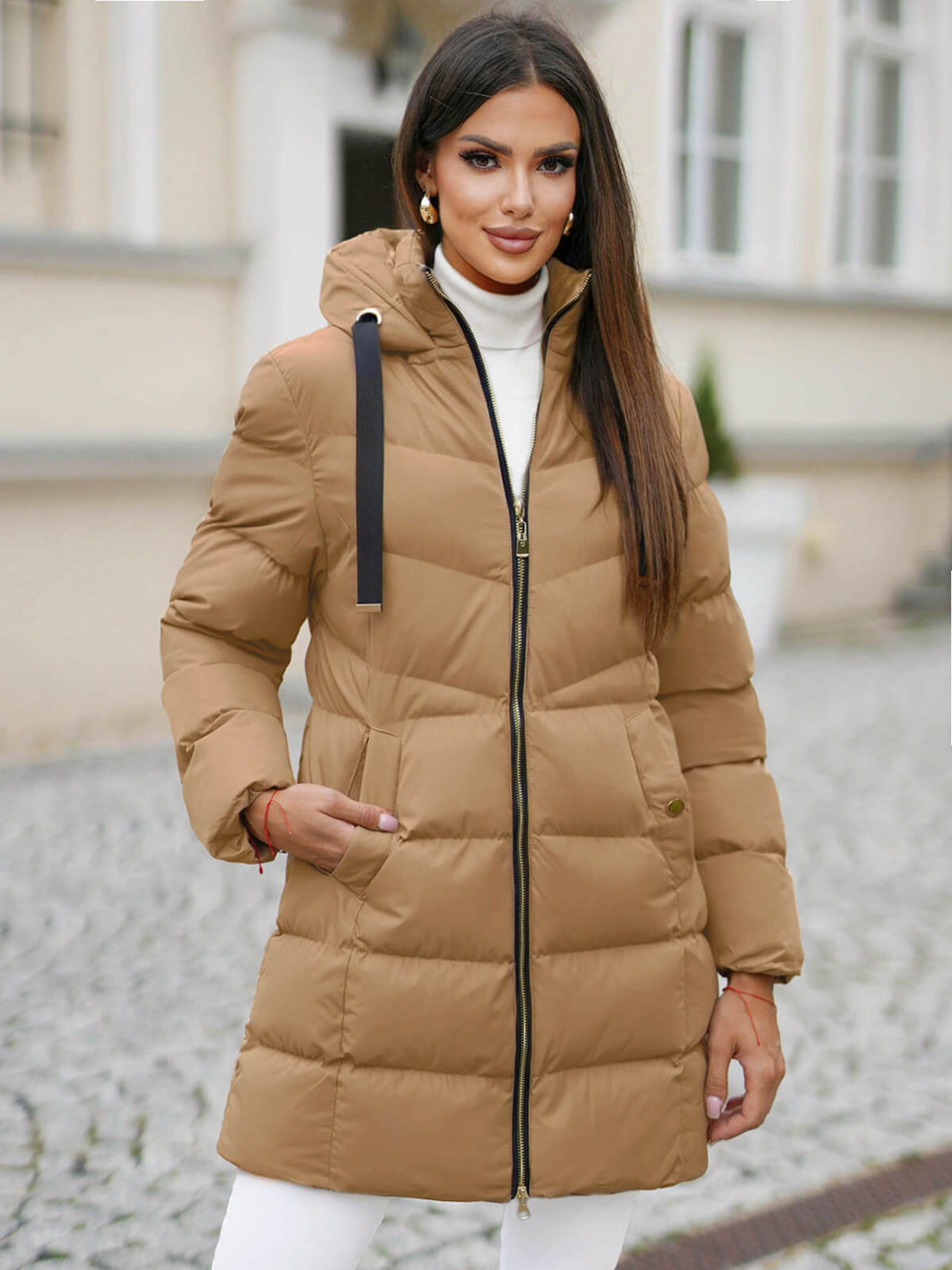 damen-jacken-147veu-1.jpg Damen Jacke Camel OZONEE JS/5M3231/84Z – Bild 1