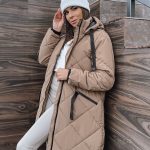 Damen Oversize Winterjacke MELODY mit Kapuze beige Dstreet TY3990