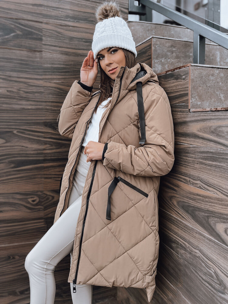damen-jacken-324qqz-1.jpg Damen Oversize Winterjacke MELODY mit Kapuze beige Dstreet TY3990 – Bild 1