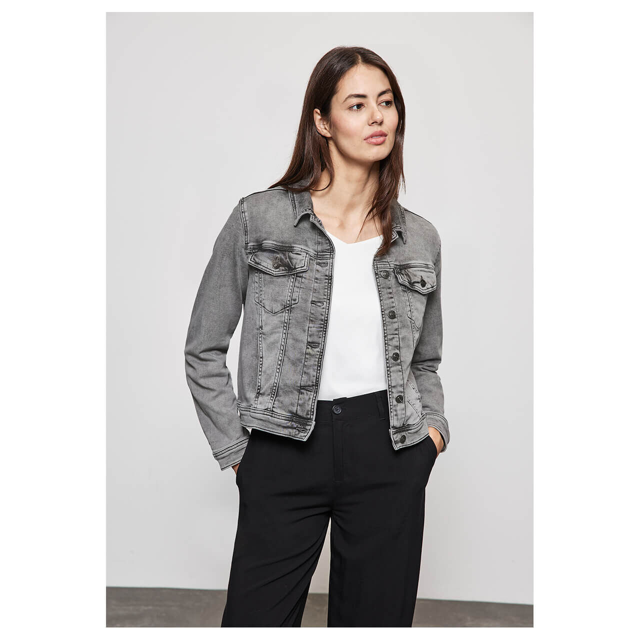damen-jeansjacke-256rut-1.jpg Street One Damen Jeansjacke grey random washed – Bild 1