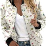 Womens Jacket | Einfarbig Dünne Sommerjacke Damen Blouson Leichte Reissverschluss Leicht Elegant Jacken Jacke Sommer Bunt Steppjacke Windjacke ...