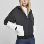 Urban Classics Damen Leichte Jacke Ladies Padded 2 Tone Batwing Jacket Black/White | Jacken / Westen | Damen | Lifestyle | kustom kult.de