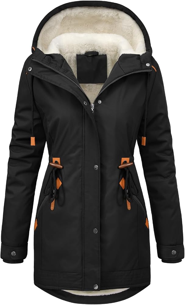 damen-winterjacke-290uwd-1.jpg RITOSTA Winterjacke Damen Lang Parka Fleece Gefüttert Damen Jacken Winter Wintermantel Warm Mantel Hooded Jacket Kapuzenjacke Winterparka Softshellmantel mit Kapuze Taschen(Schwarz,S) : Amazon.de: Fashion – Bild 1