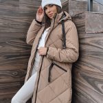 Damen Oversize Winterjacke MELODY mit Kapuze beige Dstreet TY3990