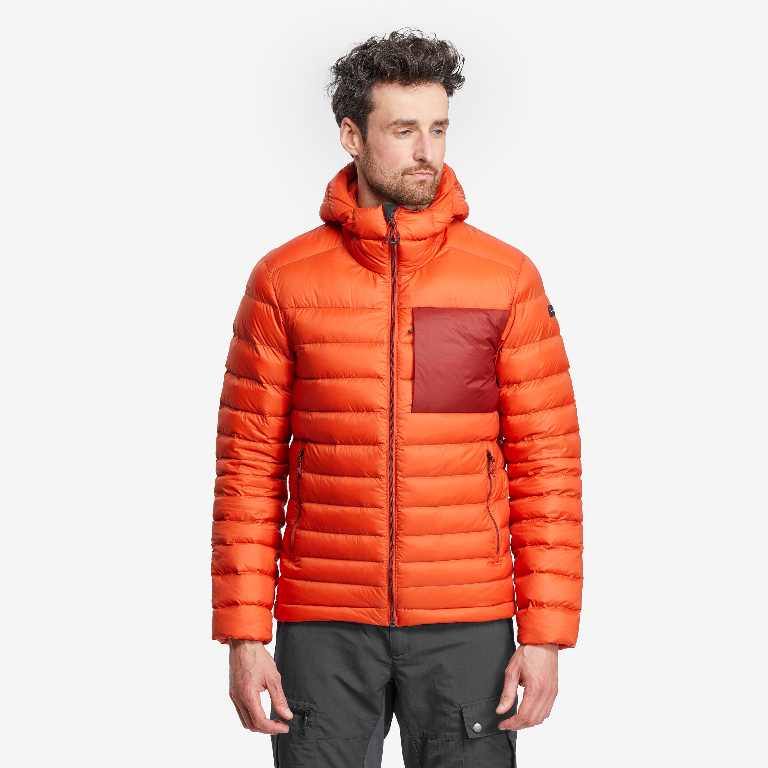 daunenjacke-669nig-1.jpg Daunenjacke Herren bis 10 °C Kapuze Trekking MT500 – Bild 1