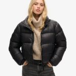 Luxe Alpine Daunenjacke mit Wattierung schwarz für Damen | Superdry DE