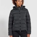 Schwarze Kapuzen Daunenjacke für Damen Spoutnic | Pyrenex DE