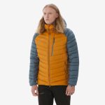 Herren Daunenjacke Alpinism ocker/grau