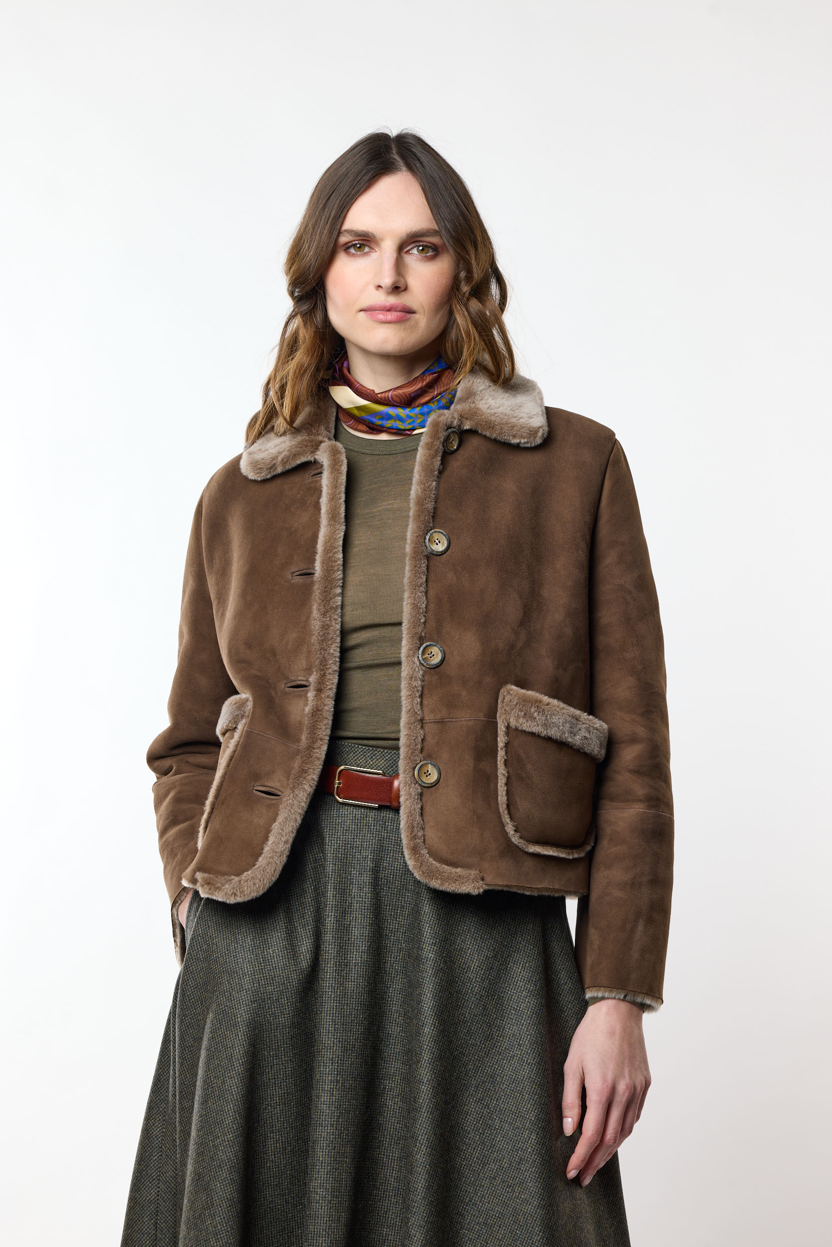felljacke-damen-592rha-1.jpg Lammfell Jacke Damen "Beliz", muskat Meindl Fashion – Bild 1