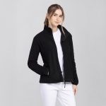 Damen Fleecejacke schwarz, 5XL