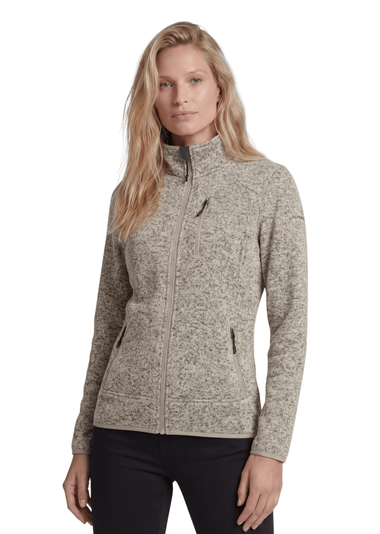 fleecejacke-damen-736qpm.png Fleecejacke Damen mit Knit Tech Rot / XS – Bild 1