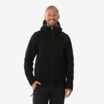 Fleecejacke Herren warm Winterwandern NH500 schwarz