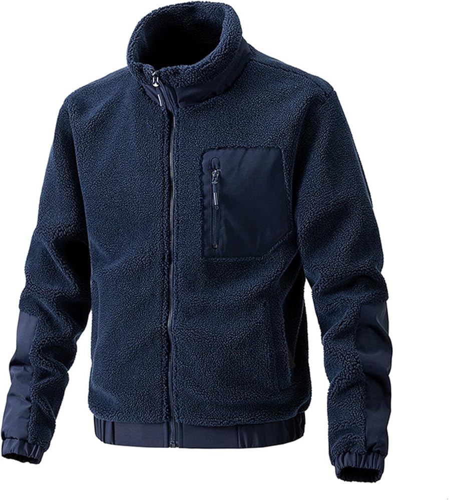 fleecejacke-herren-684wwa-1.jpg Fulidngzg Herren Fleecejacke Dicke Flanell Teddyfleece Jacke Teddy Fell Thermo Felljacke Schafwolle Übergröße Wolljacke Lammfelljacke Zipper Militär Kuscheljacke Teddyjacke : Amazon.de: Fashion – Bild 1