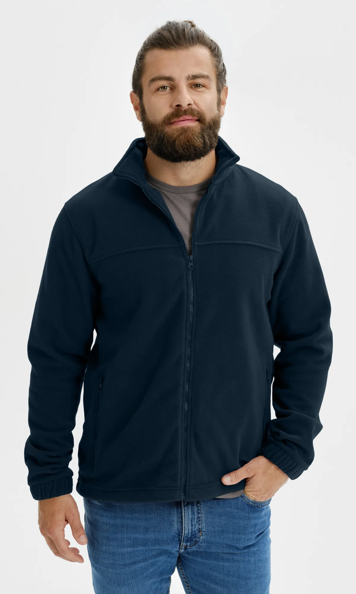 fleecejacke-herren-994fog.webp Fleecejacke für Herren, dunkelblau, L – Bild 1