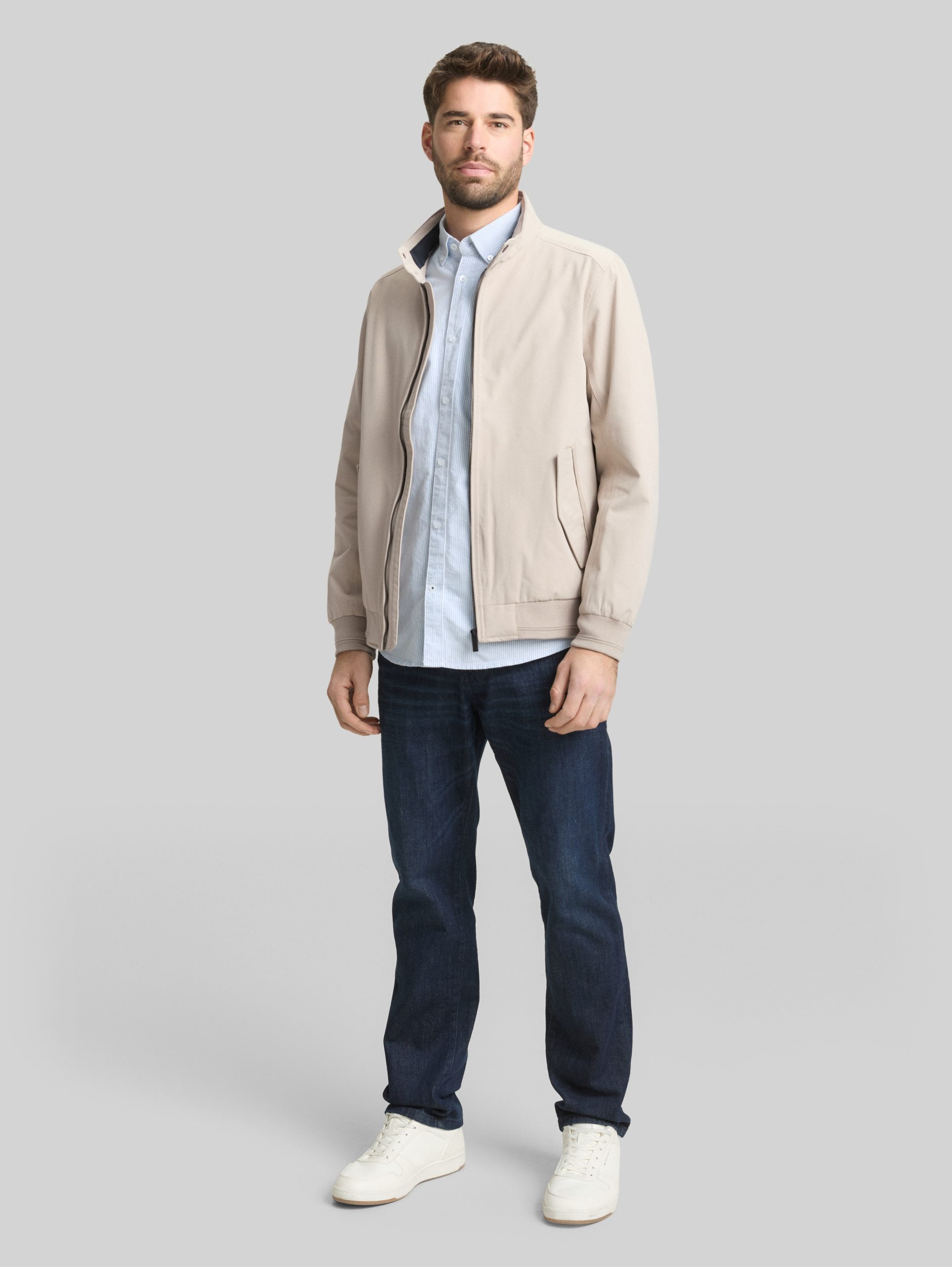 harrington-jacke-534wbz-1.jpg Harrington Jacke aus wasserabweisendem Material in braun von Tom Tailor – Bild 1