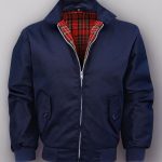 Harrington Jacket, The Knightsbridge of London, Harrington Jacke Blouson English Jacke Karofutter Red Check lining from Inside XS 4XL (Blau, S) : ...