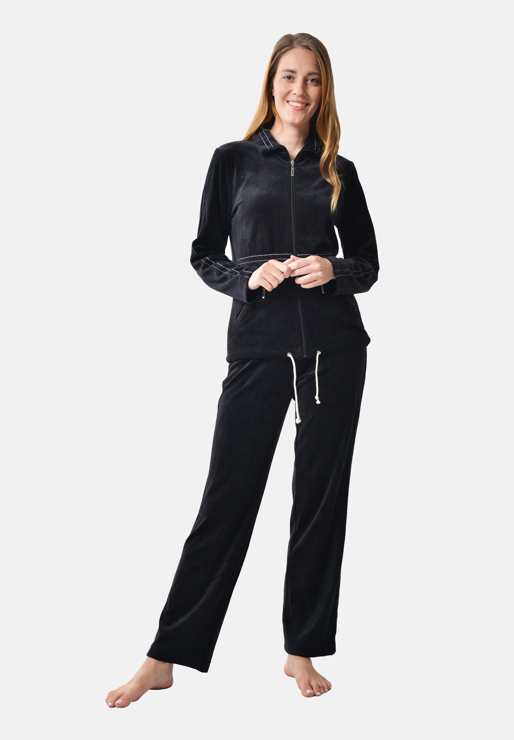 hausanzug-damen-466qjm-1.jpg RAIKOU RAIKOU DAMEN HAUSANZUG Sweatjacke schwarz Zalando – Bild 1