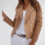 Mfhmom Jacke Damen Kurz Übergangsjacke Wildleder Moto Bikerjacke Herbst Frühling Leicht Jacken Sommerjacke Reverskragen Langarm Boyfriend Kurze Mantel ...