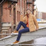 Leichte Steppjacke Steppjacke Mit Fleece Damen Steppjacke Damen Cognac Farbe Jacke Leichte Übergangsjacke Damen