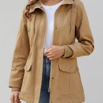 Tuopuda Jacke Damen Herbst Herbstjacke Hoodie Mantel Reißverschluss Kapuzenjacke Übergangsmantel Hooded Oberbekleidung Windjacke, khaki, XXL : Amazon.de: Fashion
