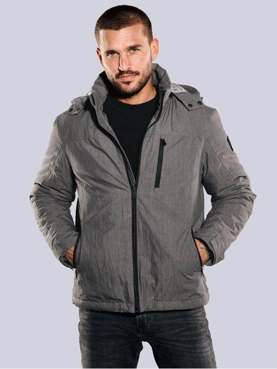 herren-jacke-923ugu-1.jpg Herren Jacke mit abnehmbarer Kapuze in Braunbeige kaufen 35846 | emilioadani.com – Bild 1