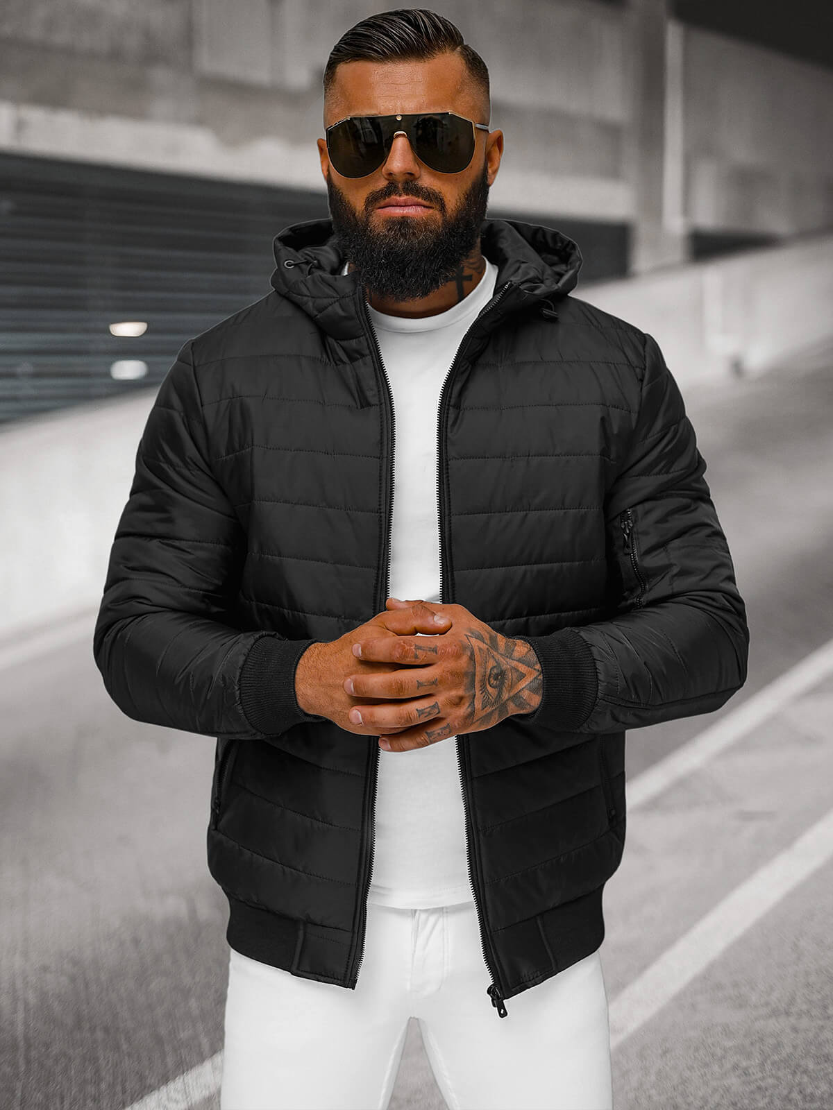 herren-jacken-591qla-1.jpg Herren Jacke Schwarz OZONEE JS/MY13Z – Bild 1