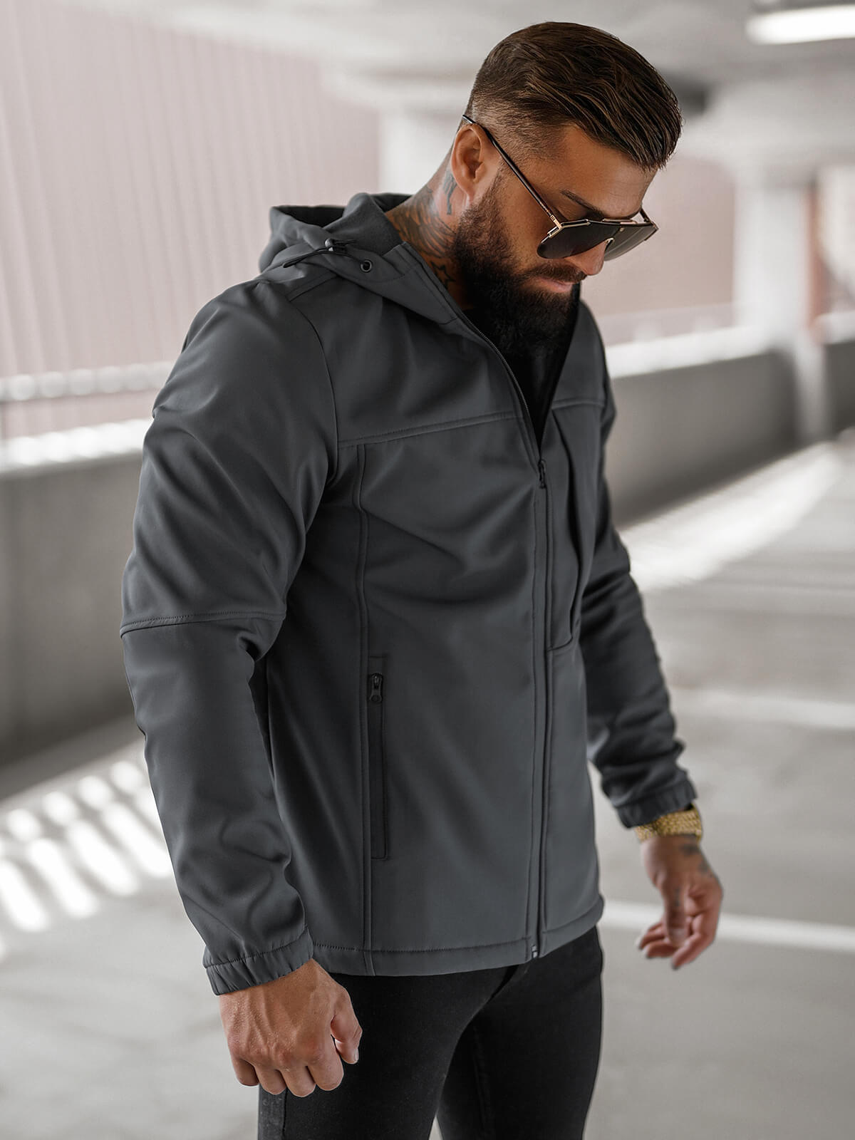 herren-uebergangsjacke-125wcr.jpg Herren Übergangsjacke Dunkelgrau OZONEE JS/27B6523/5Z – Bild 1