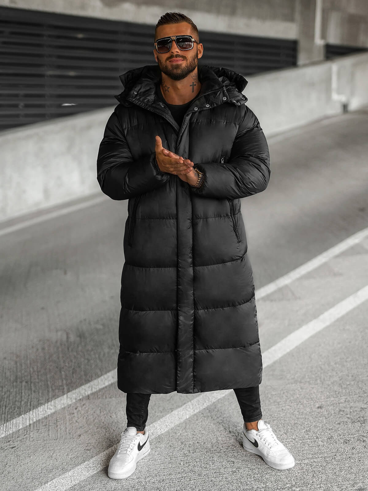 herren-winterjacken-038uyc-1.jpg Herren Winterjacke Schwarz OZONEE O/M3202Z – Bild 1