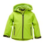 SoftShell Jacke mit Kapuze für Kinder in limette