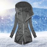 Jacke Damen Übergangsjacke Langes Lässige Solide Damen Winter Casual Solid Color Kapuzen Slim Fit Taschen Jacke Kapuzenjacke Slim Fit Sportjacke ...
