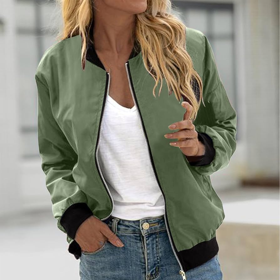jacke-damen-997owq-1.jpg Übergangsjacke Damen Elegante Ohne Kapuze Sommerjacke Leicht Leichte Jacken Kurzjacke Fliegerjacke Jacke Frühling Elegant 2025rn Damenjacken Frühjahr Grün S : Amazon.de: Fashion – Bild 1