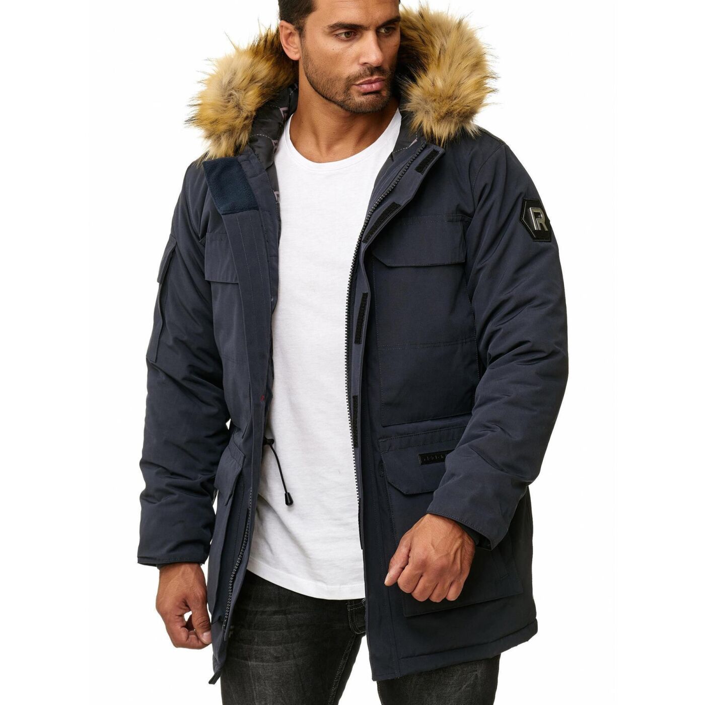 jacke-herren-302wkz-1.jpg Red Bridge Herren Parka Jacke Mantel Winterjacke Big Basic – Bild 1