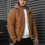 Herren Warme Baumwoll Jacke Winterjacke Camel Bolf 1890A Bolf.de