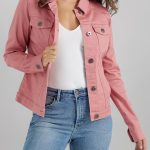 Wrangler Authentics Damen Stretch Denim Jacket Jeansjacke, Dusty Rose, XS : Amazon.de: Fashion
