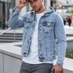 Herren Jeansjacke mit Kapuze blau Dstreet TX4850