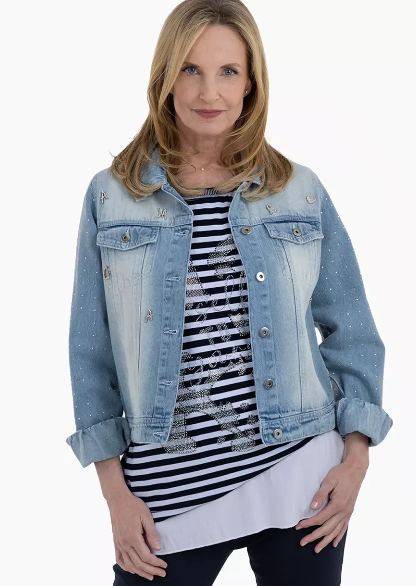 jeansjacke-616uxe.webp Jeansjacke 'GLAM' mit Glitzereffekten, light blue denim | light blue | 3 | 30833 840.3 – Bild 1