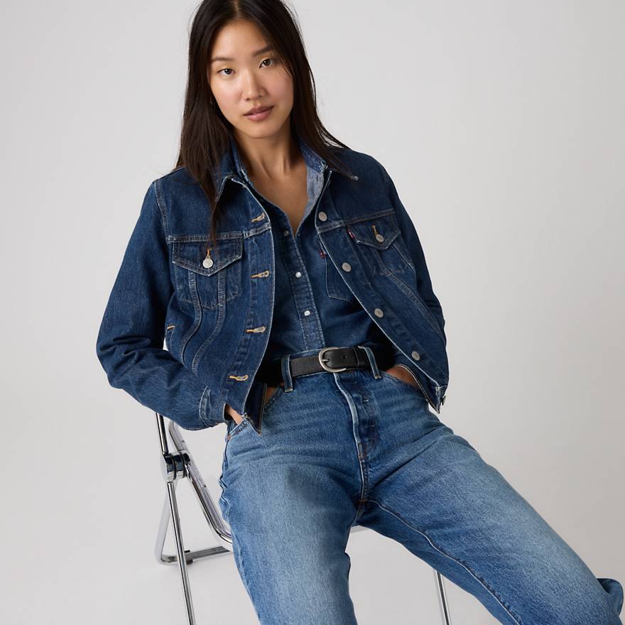 jeansjacke-damen-019mxb-1.jpg The Original Trucker jacke Blau | Levi's® DE – Bild 1