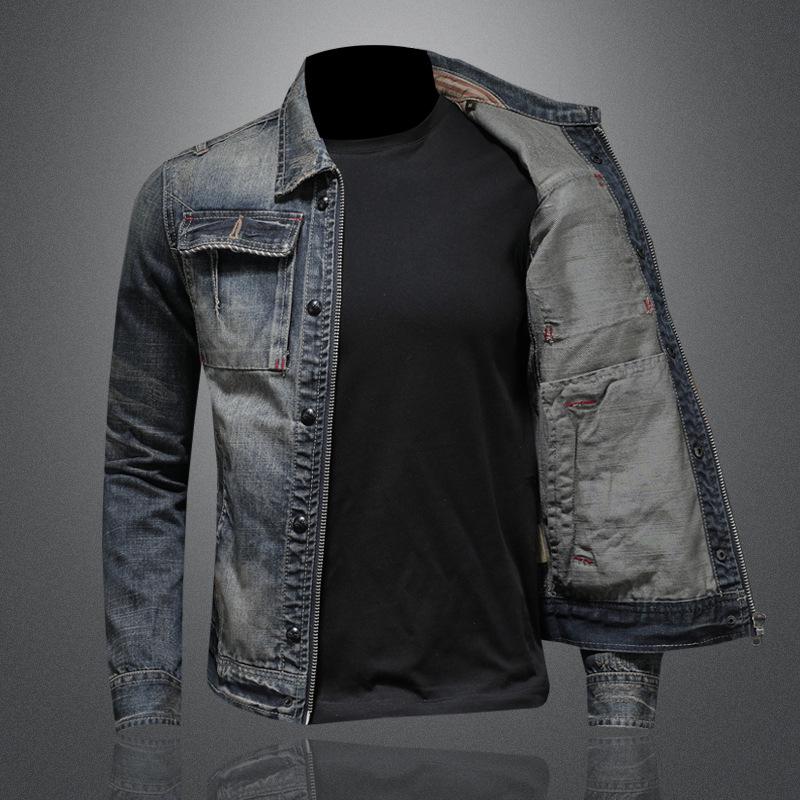 jeansjacke-herren-028out-1.jpg Kaufe Neuer Stil mit Reißverschluss, Motorrad Jeansjacke, Jacke, Herren Revers Jeansjacke, Trend Retro zum Preis ab 64 | Joom – Bild 1