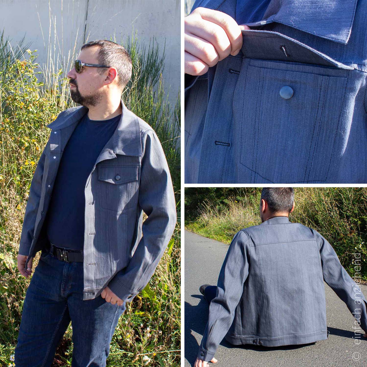 jeansjacken-herren-063vck-1.jpg einfach anziehend Schnittmuster Jeansjacke – Bild 1